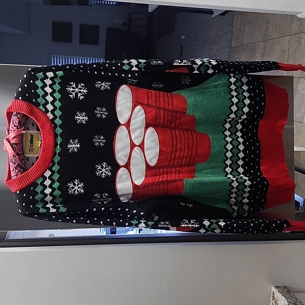 Tipsy Elves Men's / Women's Cheer Pong Game Ugly Christmas Sweater